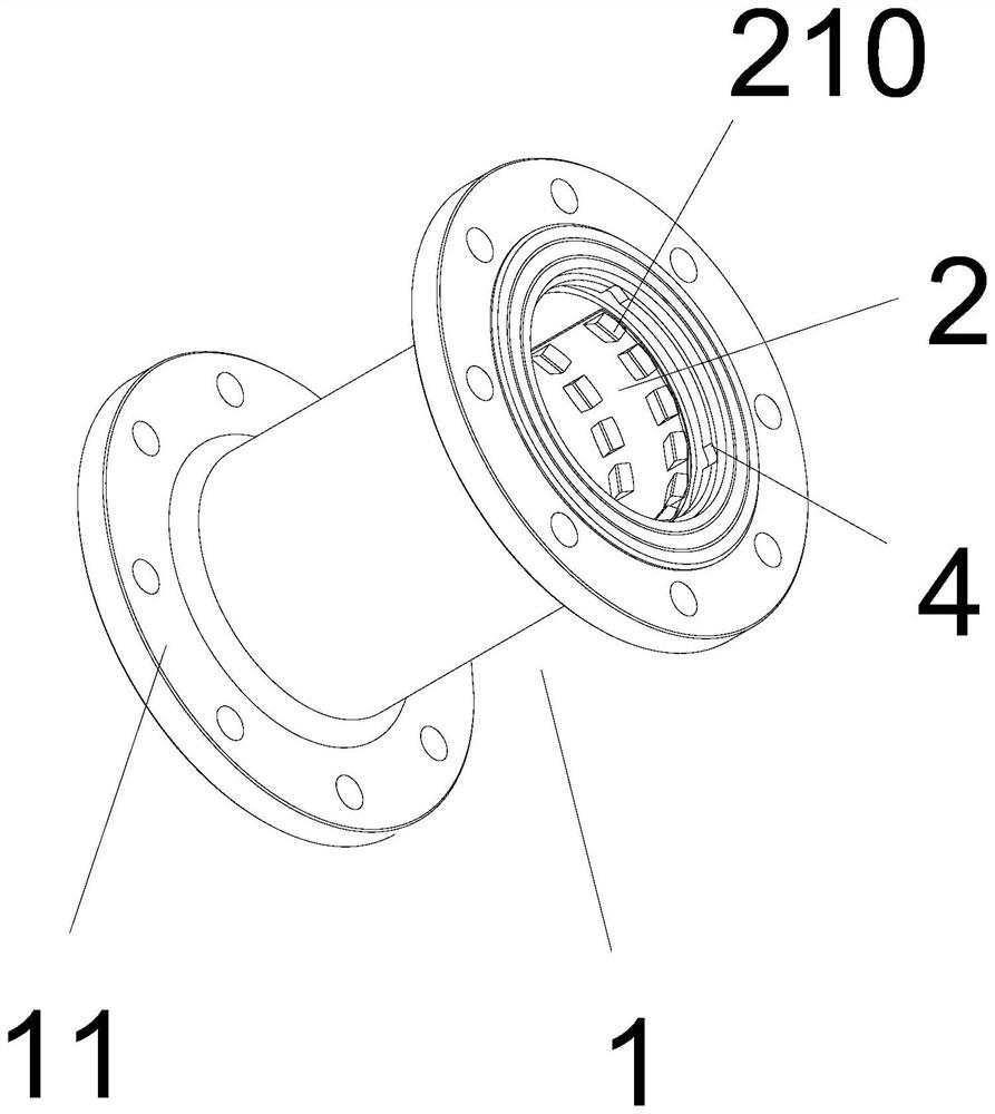 Leading-type magnetic impurity removal device for electromagnetic flowmeter and use method of leading-type magnetic impurity removal device