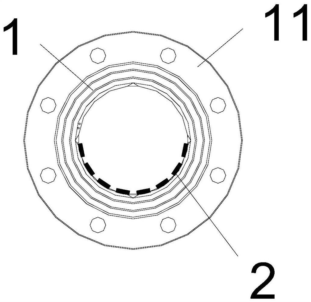 Leading-type magnetic impurity removal device for electromagnetic flowmeter and use method of leading-type magnetic impurity removal device