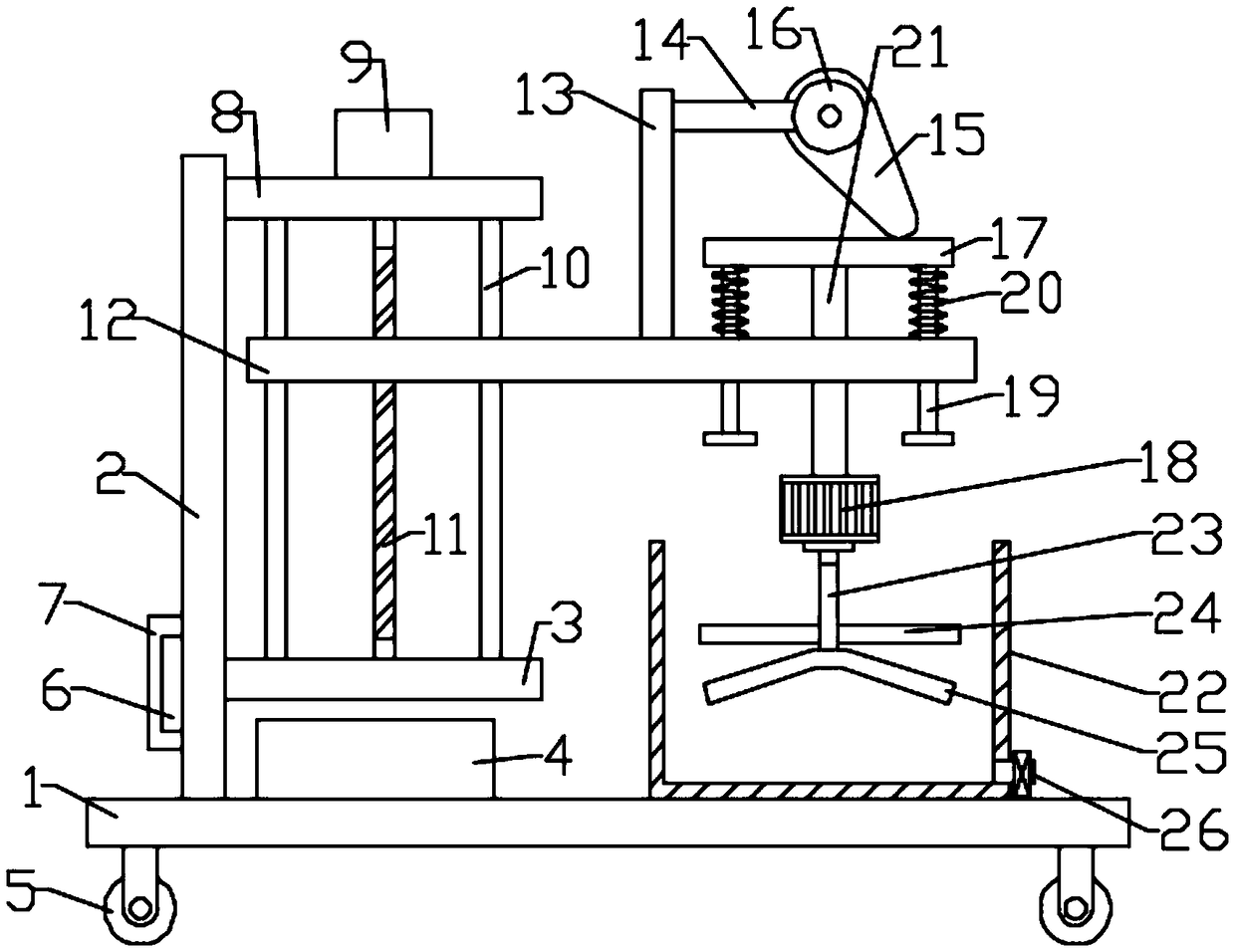 Mobile agricultural liquid fertilizer mixing device