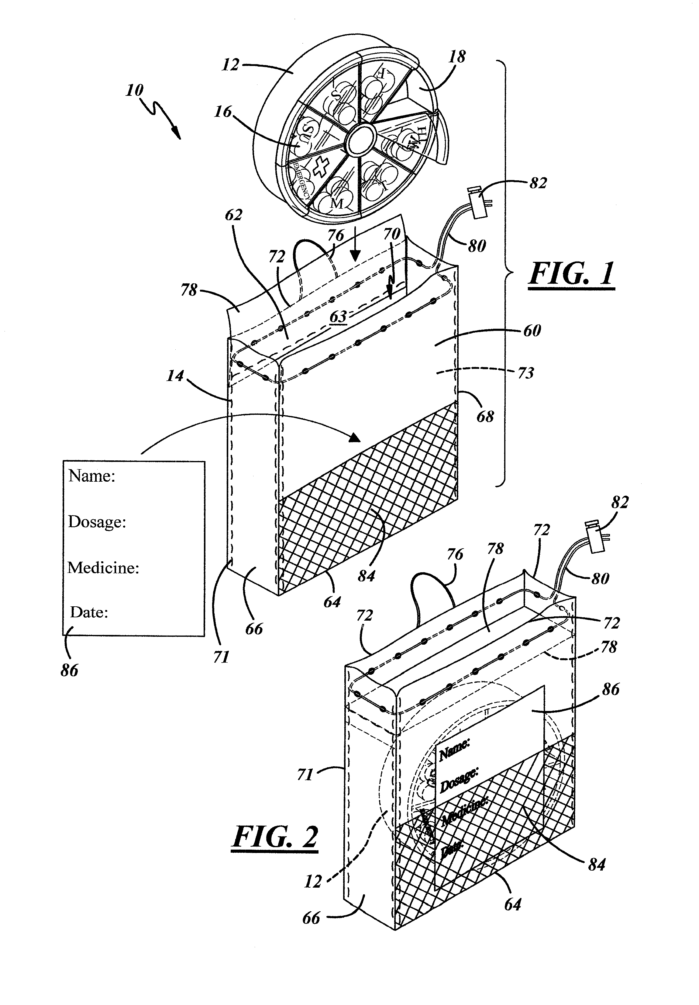 Attachable, portable pet medication carrier having a waterproof medication storage container