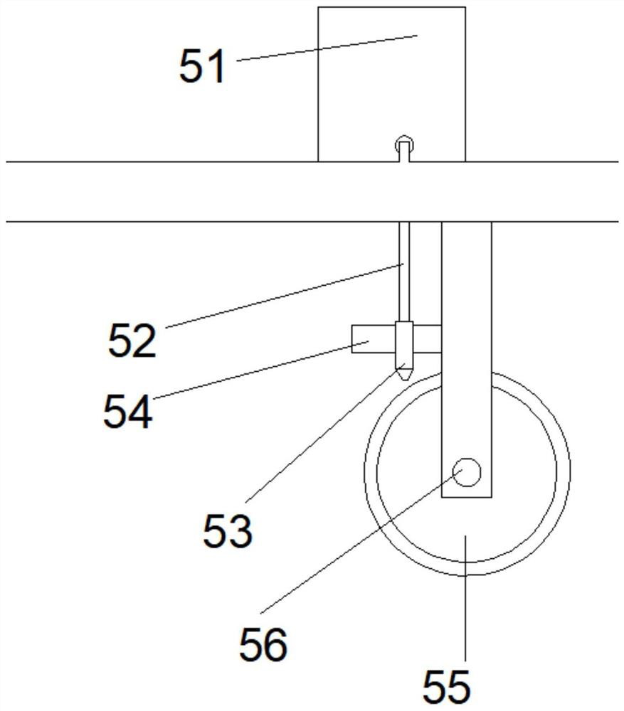 Roof waterproof material laying equipment for housing construction