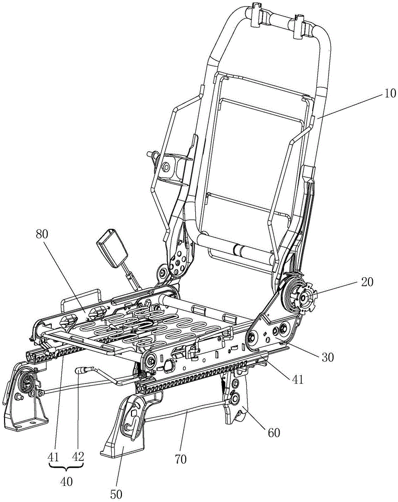 Multifunctional automobile middle-row seat frame