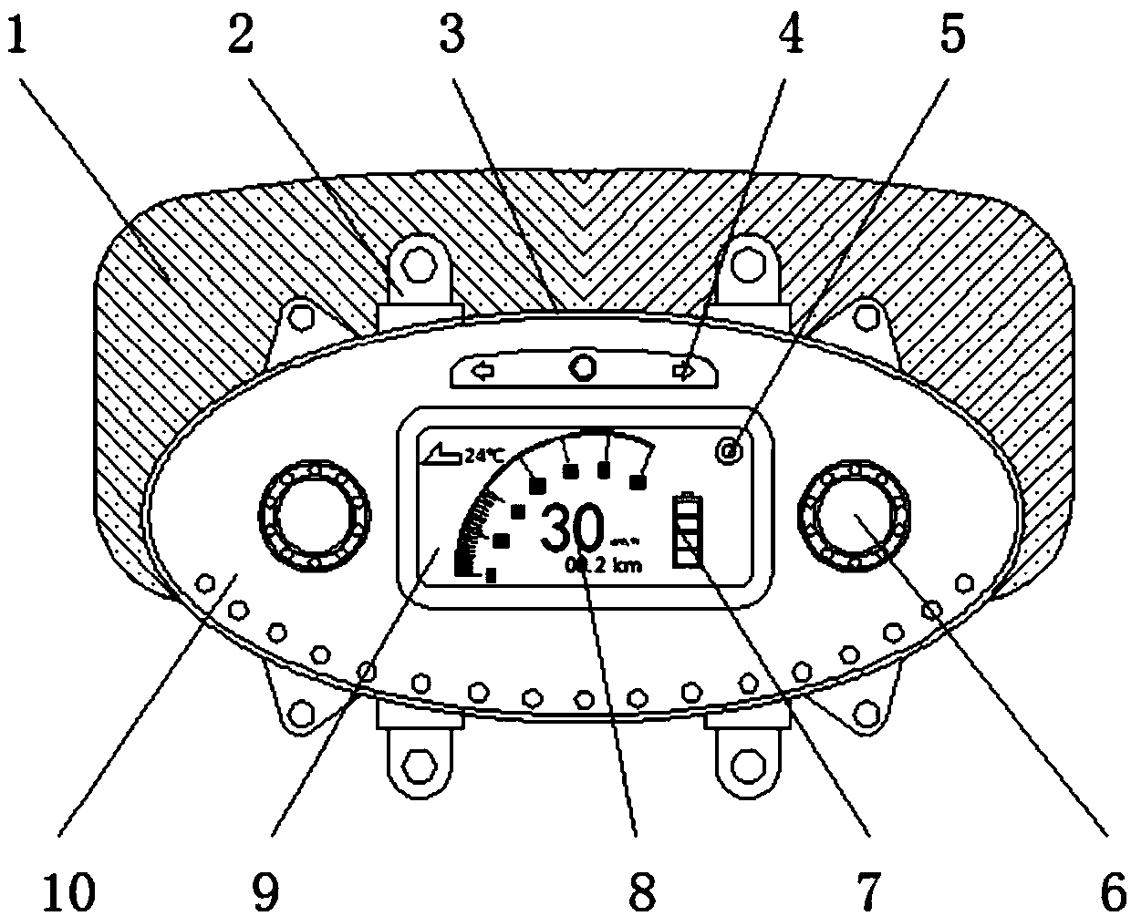 Electric bicycle instrument with positioning function