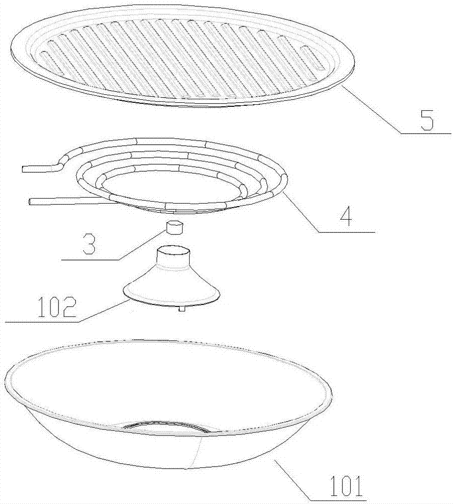 Electric barbecuing device