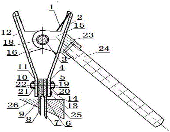 A clip-type pig hair double-edged scraper