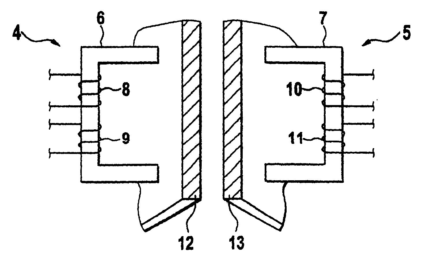 Method for transmitting energy and data and electric apparatus for realizing the same method