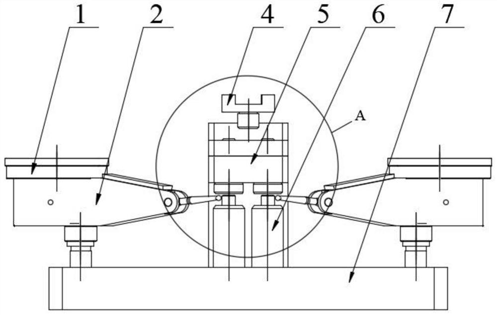 Inspection device for inspecting height difference of bottom surface of workpiece