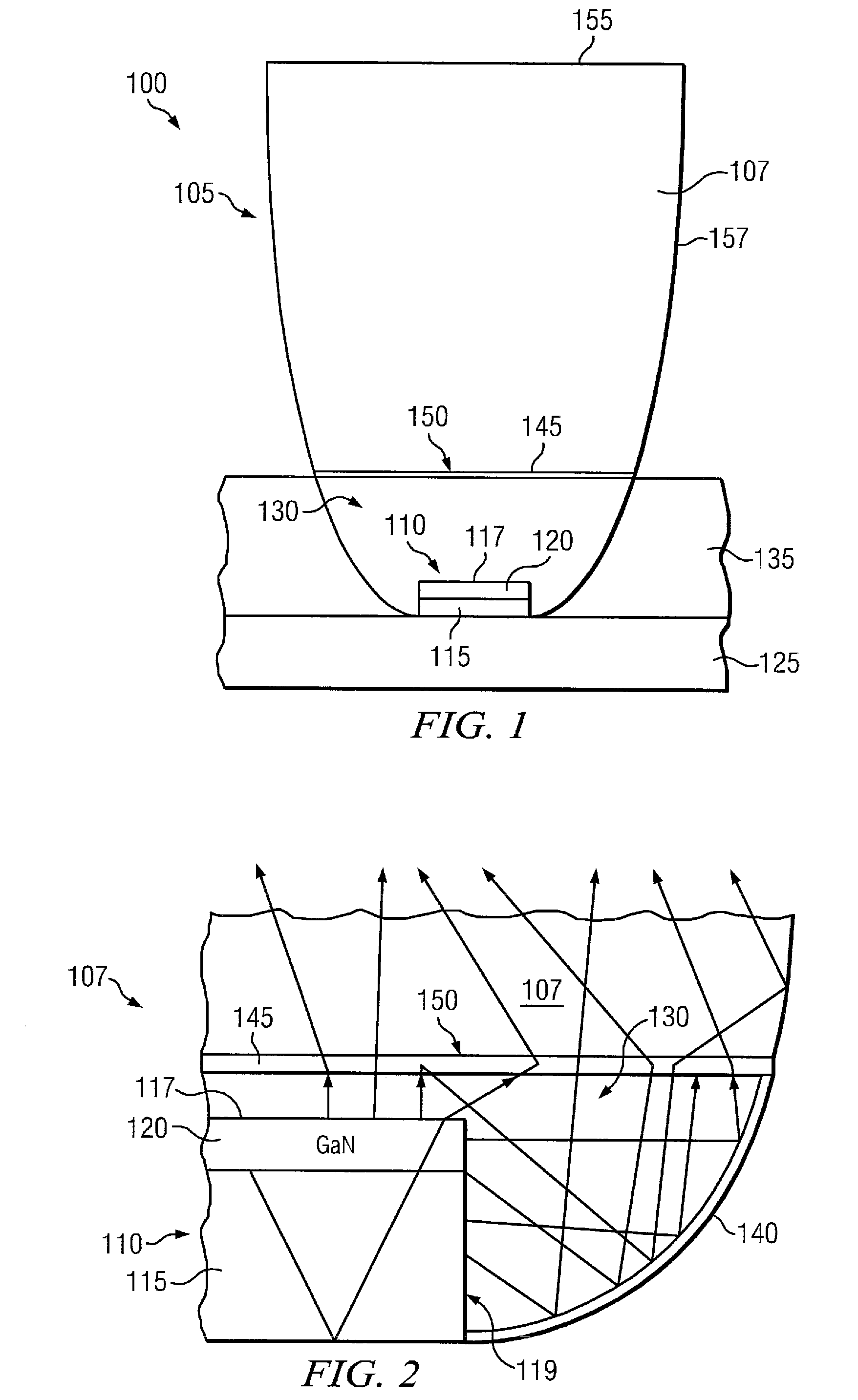 System and method for a lens and phosphor layer