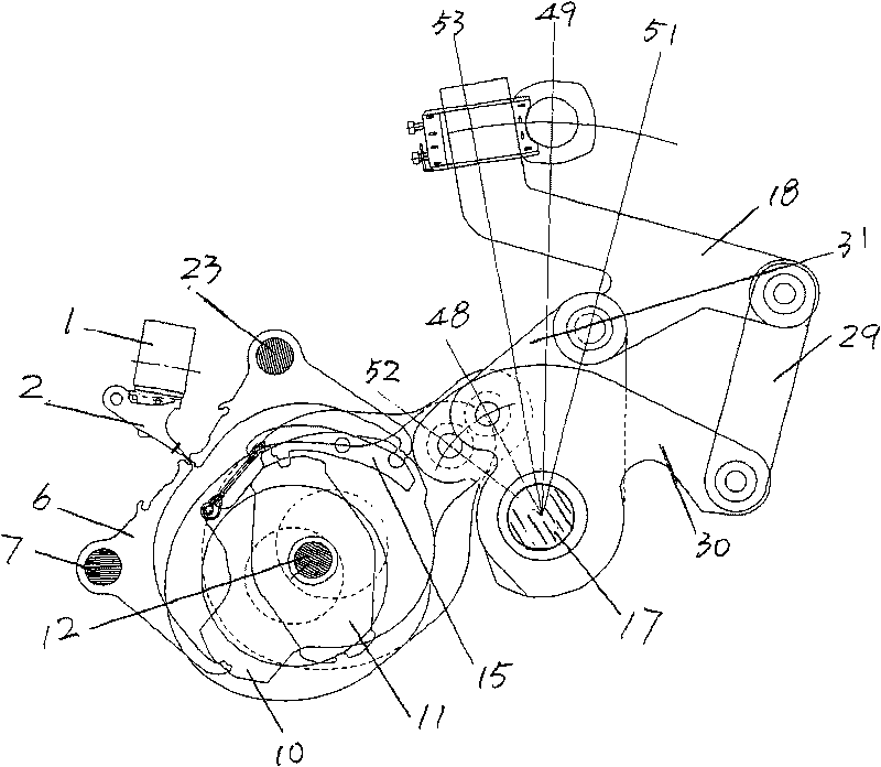 Three-shed shedding mechanism for rotary electronic dobby