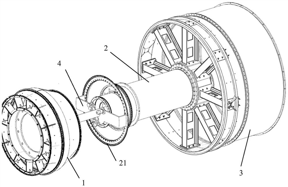 Butt joint guide device and process method for unit body with long shaft