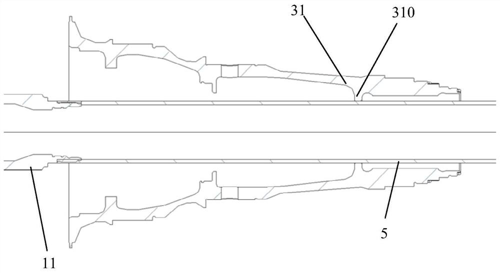 Butt joint guide device and process method for unit body with long shaft