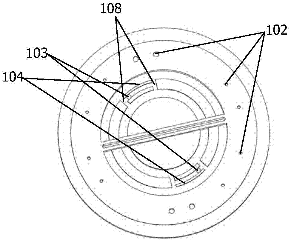 Grid-type gas distribution device for MOCVD (metal-organic chemical vapor deposition) reactor