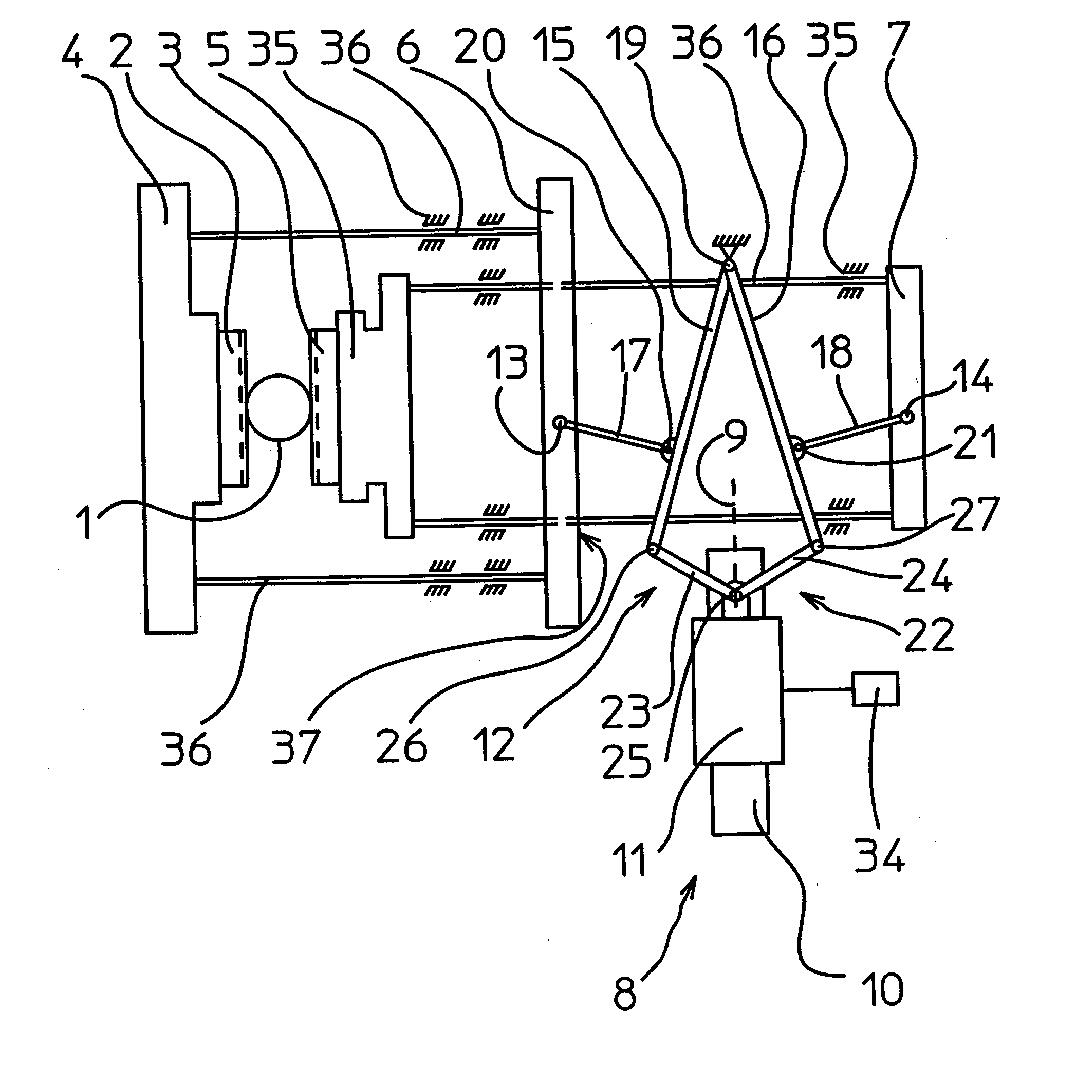 Device for welding of a foil tube