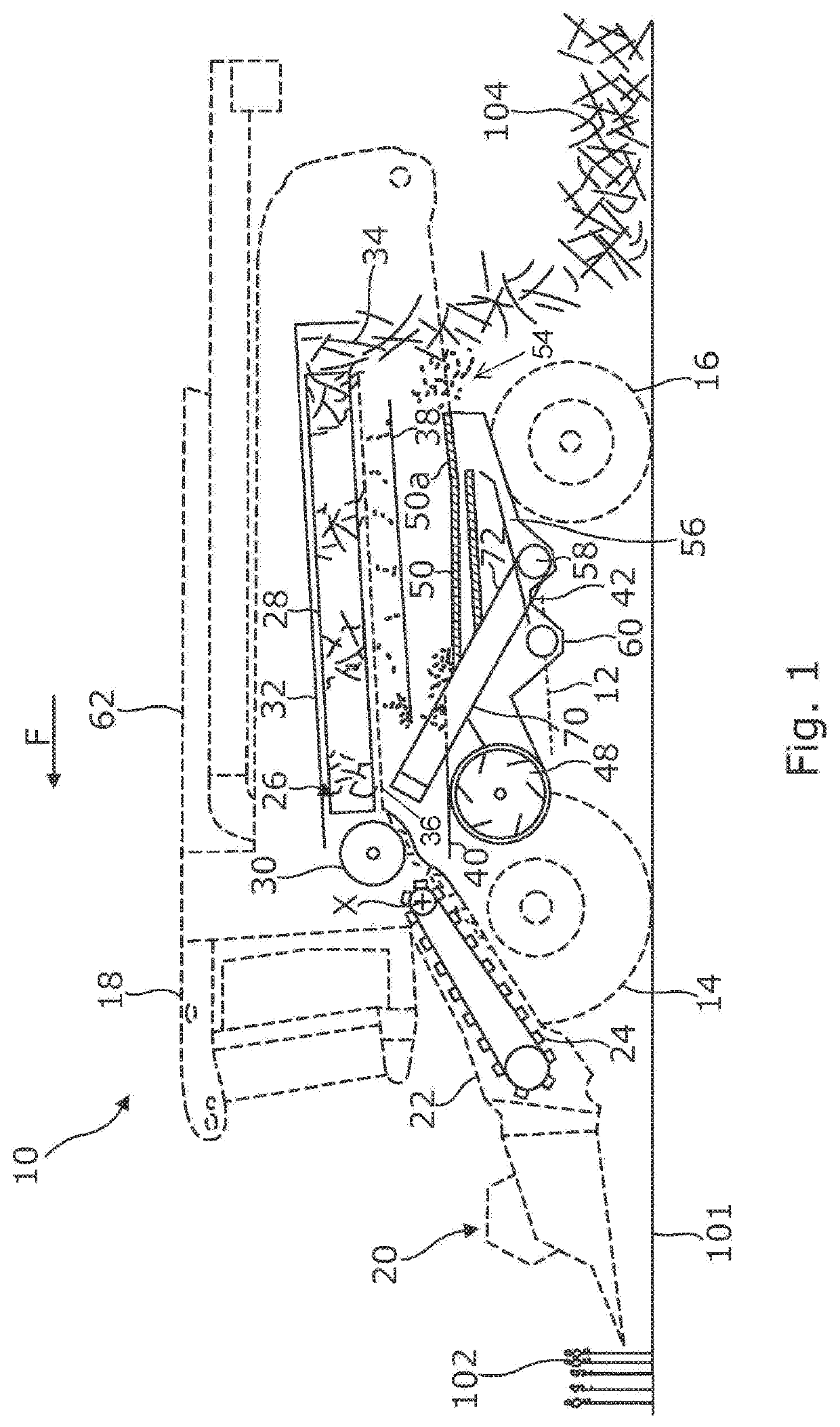 Fan shroud on an agricultural vehicle