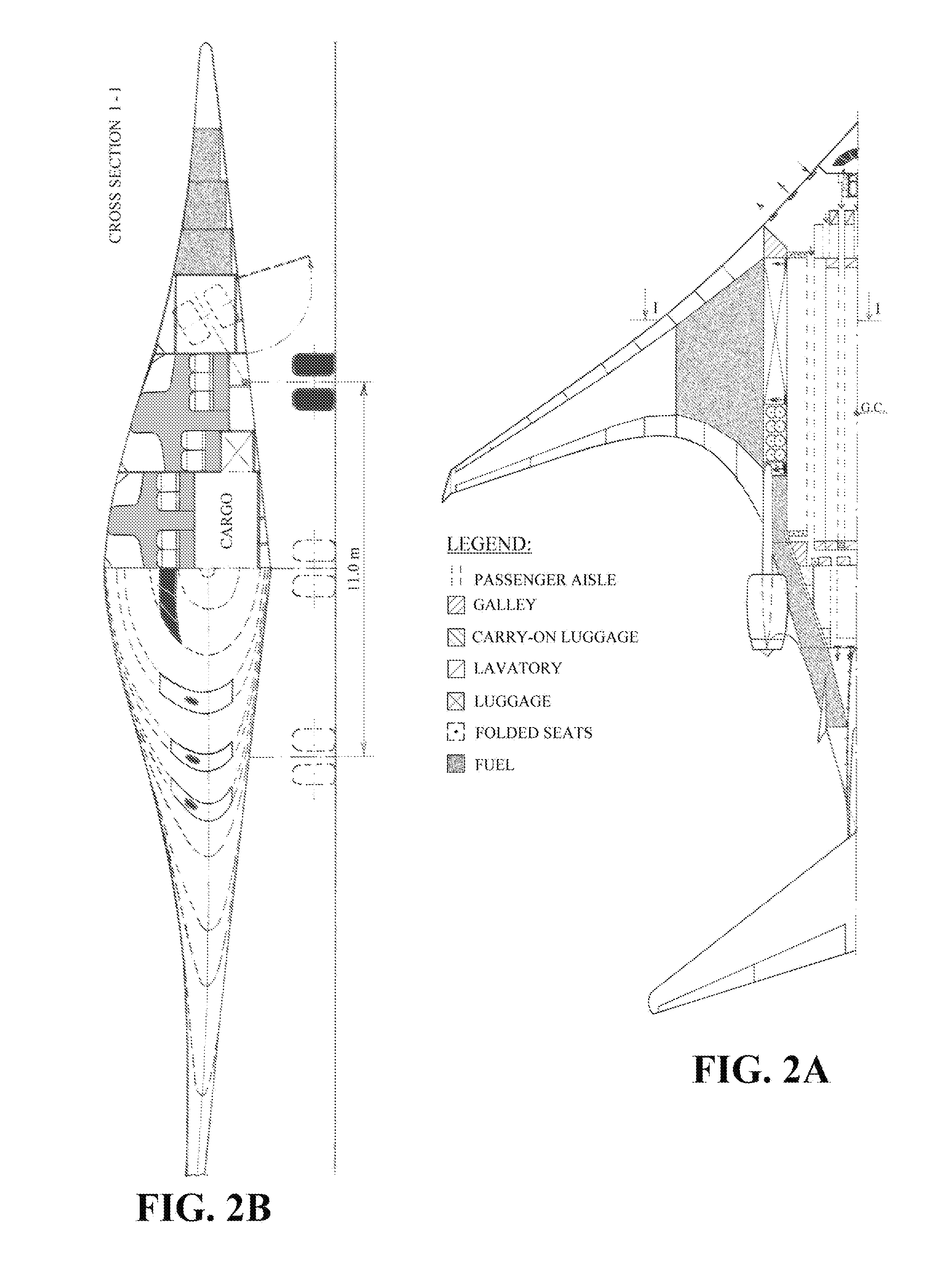 Deltoid main wing aerodynamic configurations