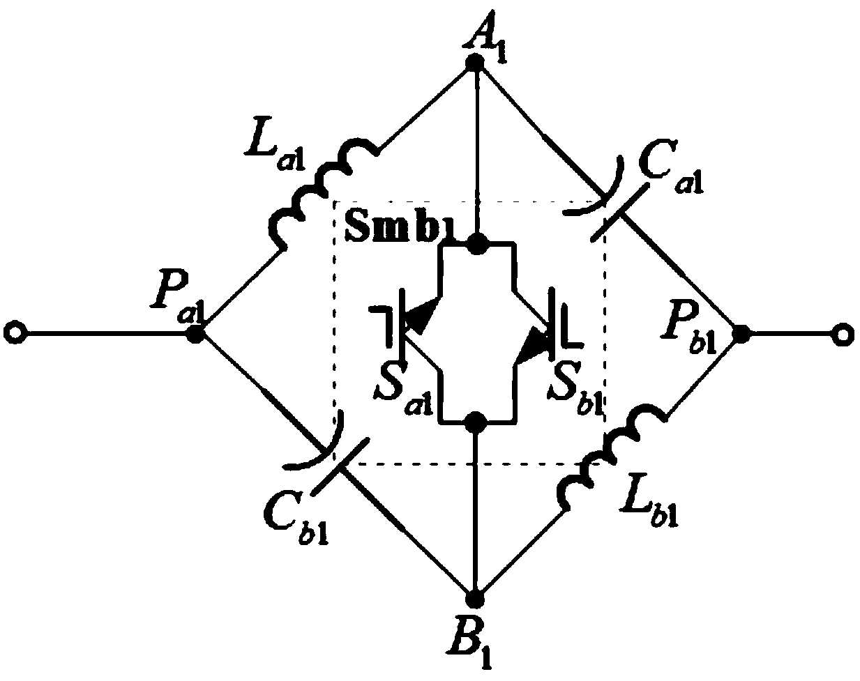 Large-power multi-phase structure bridge impedance network DC/DC converter and control method