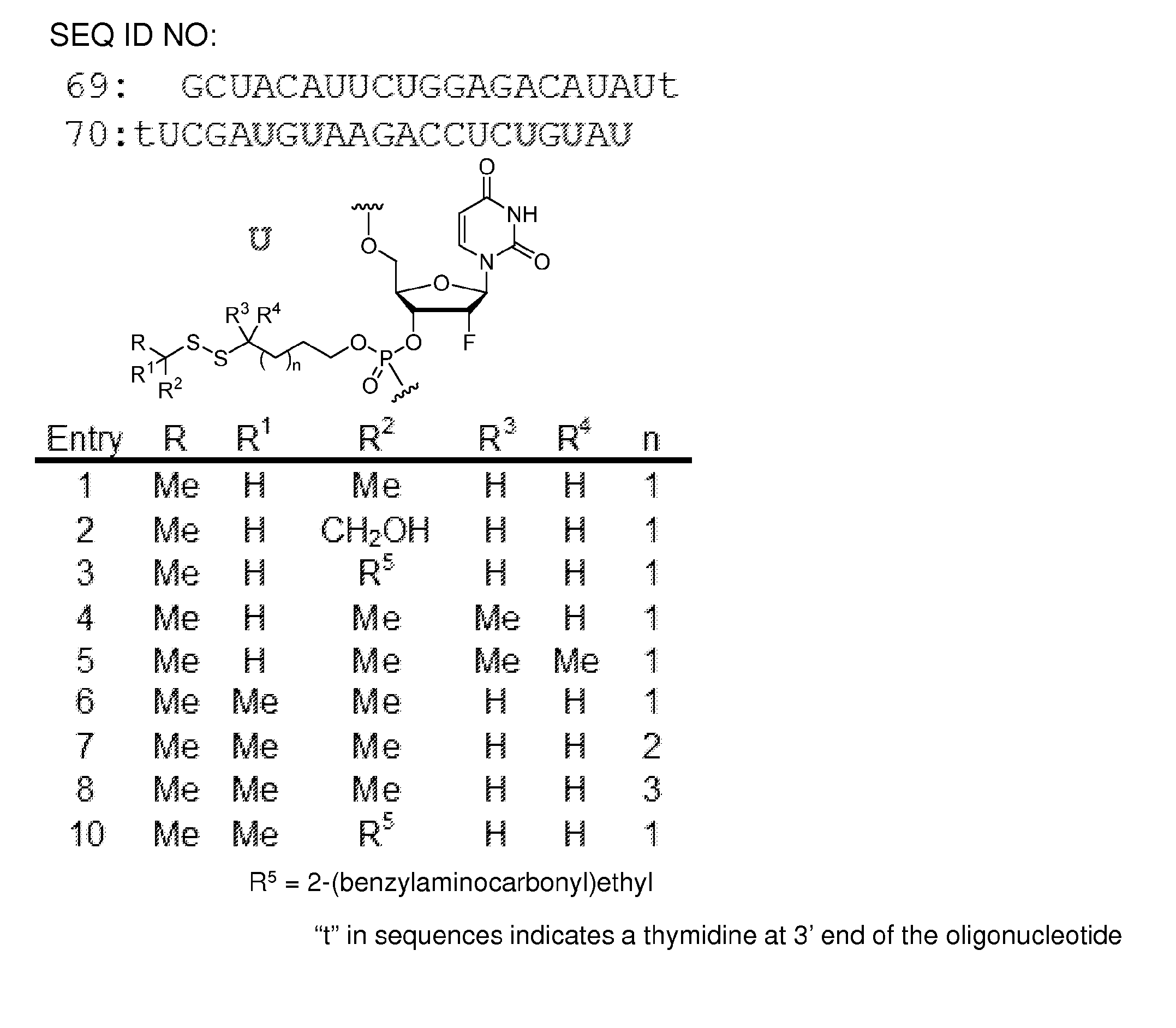 Polynucleotide constructs having disulfide groups