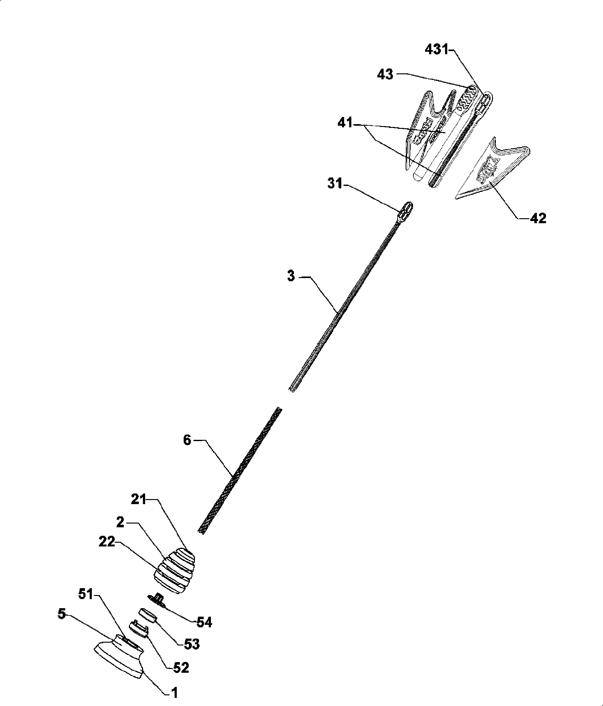 Chuck head of hand-throwing toy and chuck dart using same