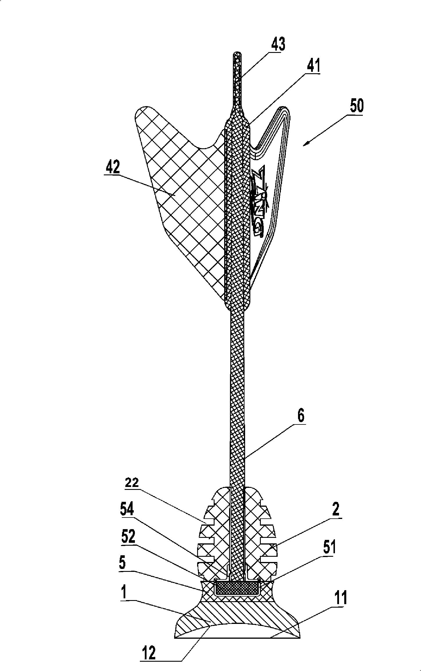 Chuck head of hand-throwing toy and chuck dart using same