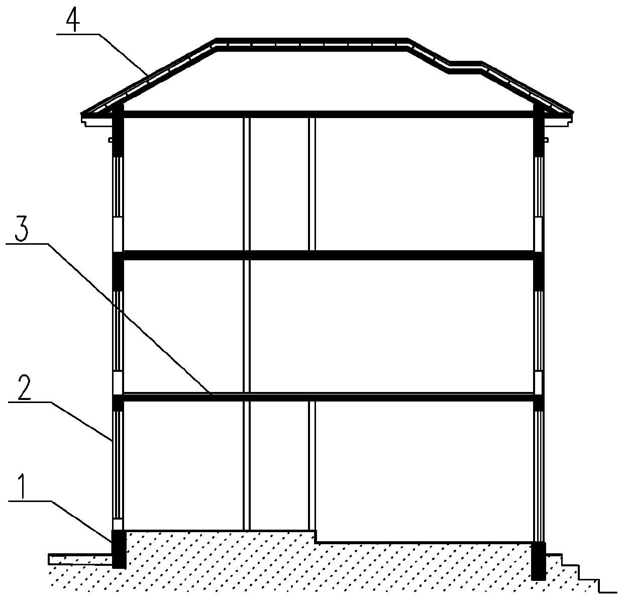 Light steel structure assembly and decoration integration building