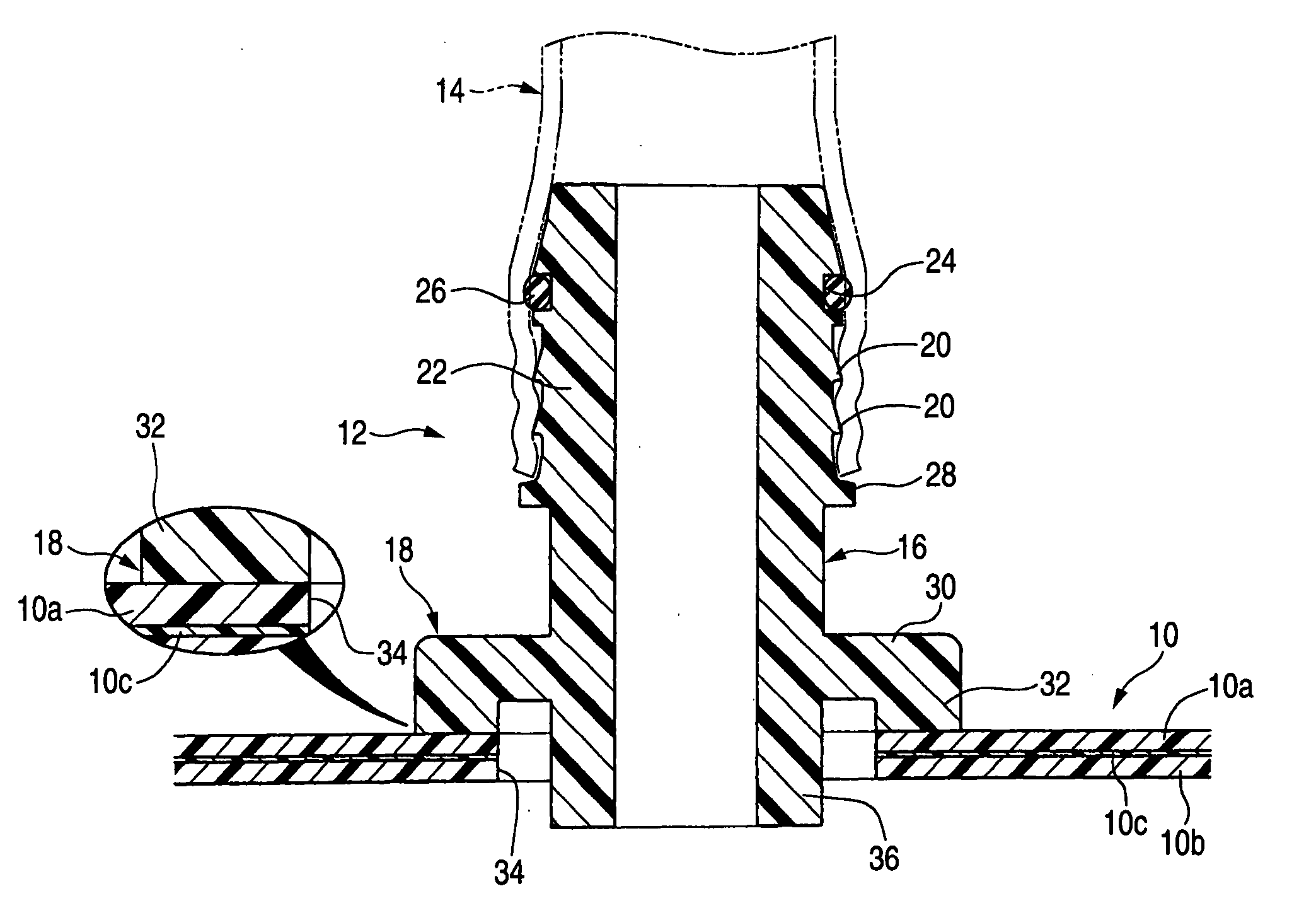 Welding joint of fuel tank