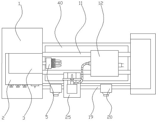 Irregular-shaped component cutting device with limiting function