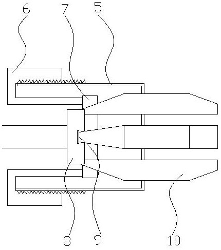 Irregular-shaped component cutting device with limiting function