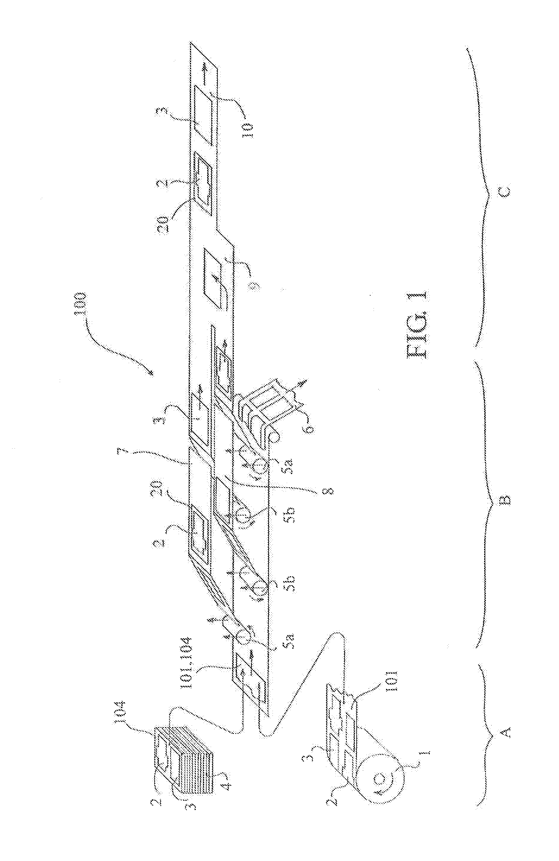 Method for producing mailing covers and machine implementing said method