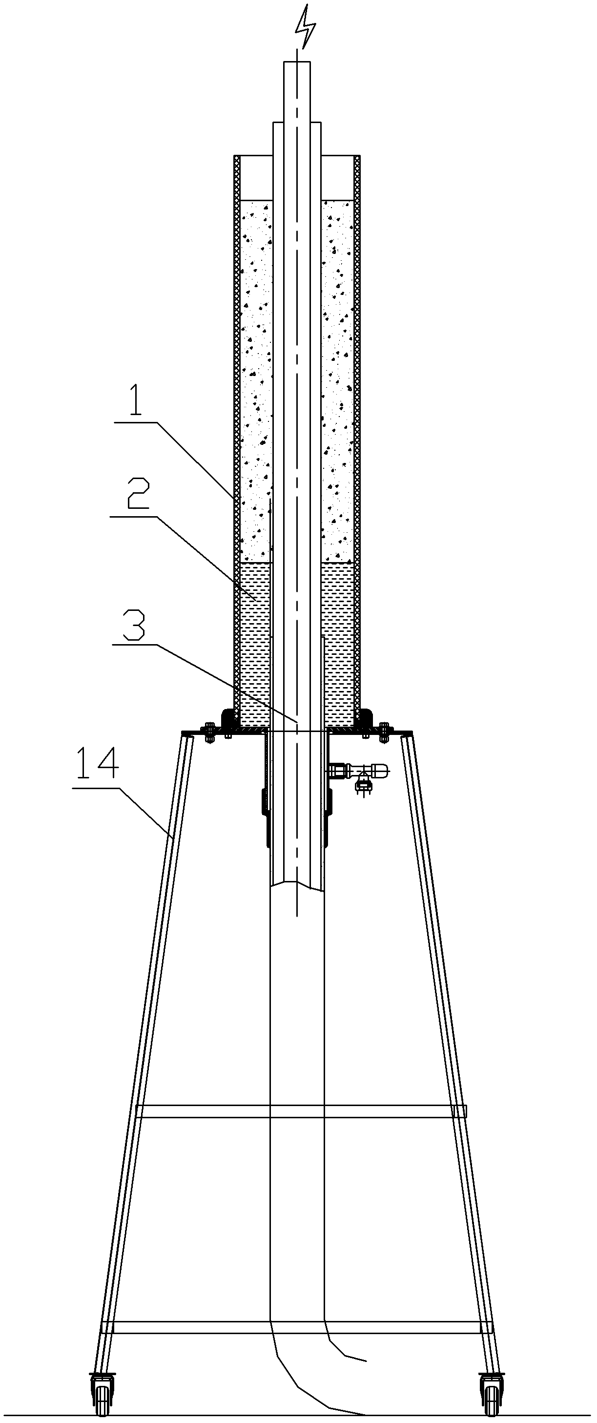 Withstand voltage test terminal structure of cross-linked cable under 110kV voltage class or below