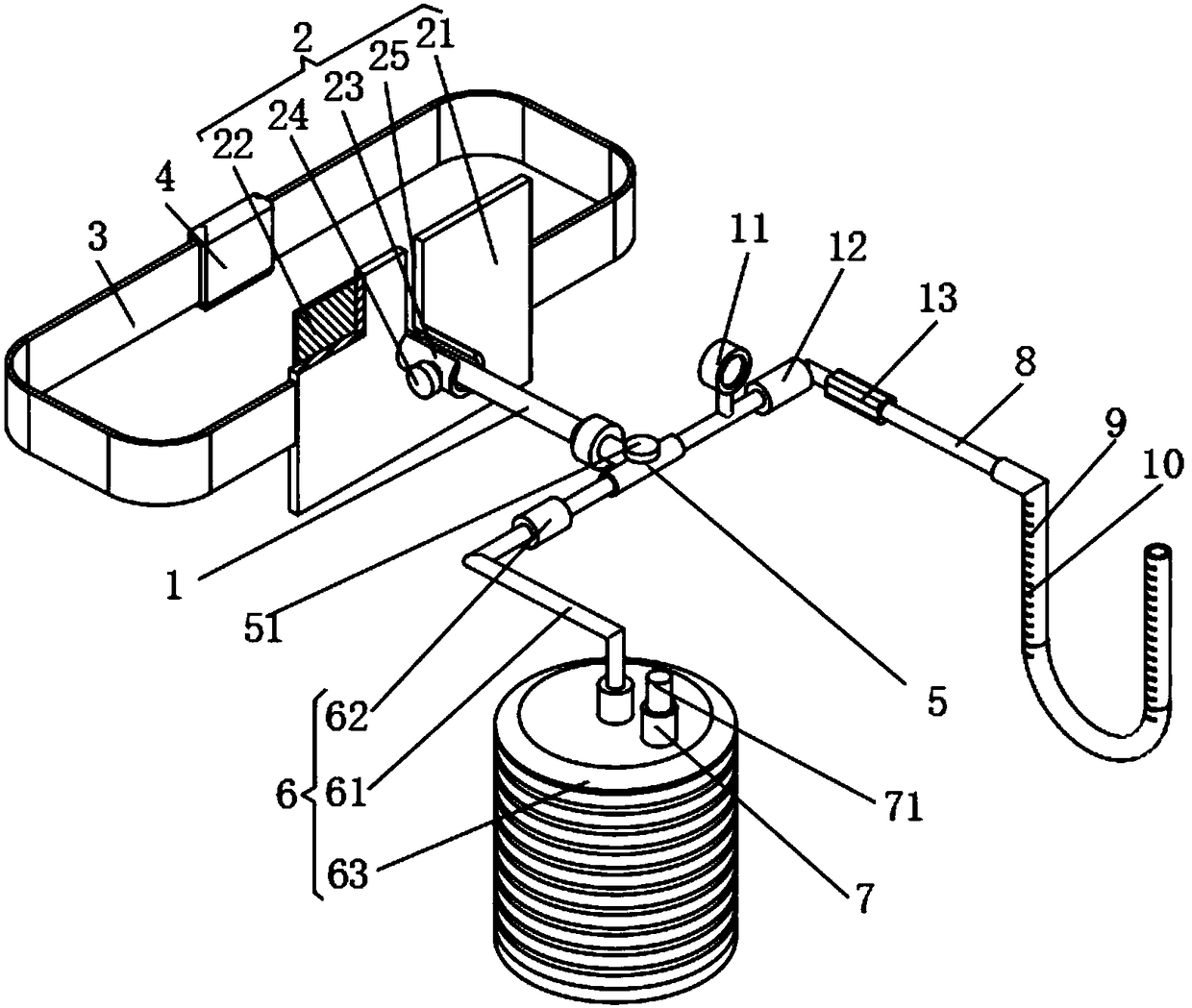 Novel clinical pneumothorax gas exhaust device