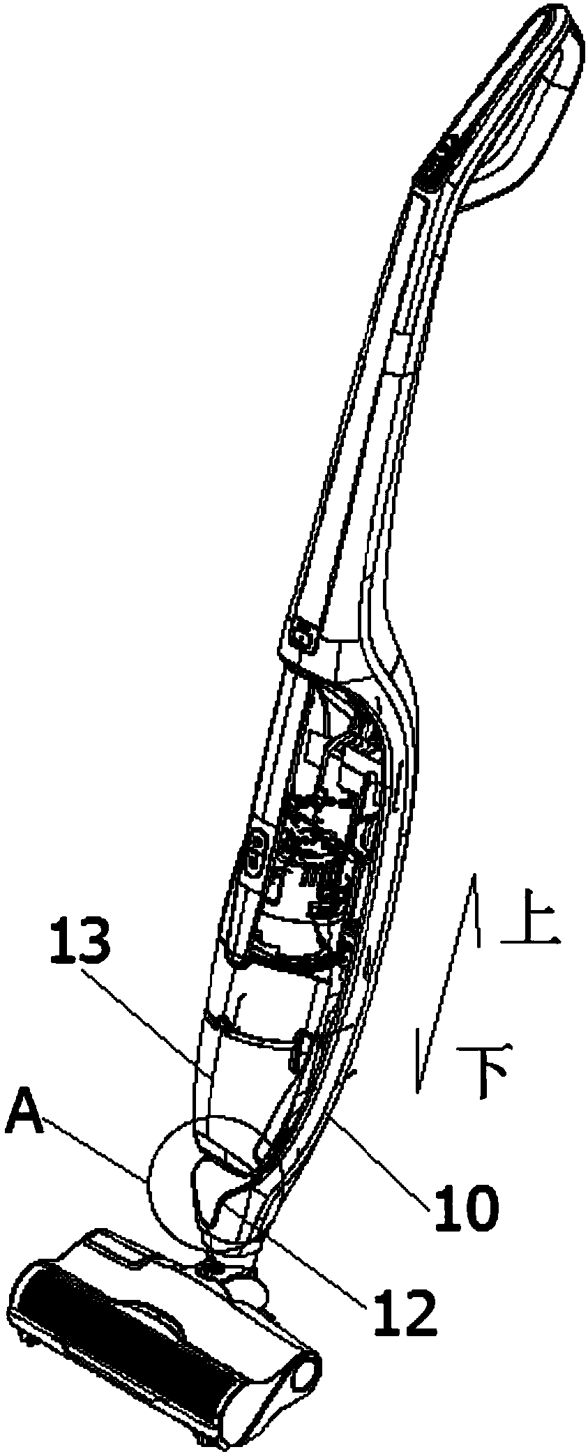 Frame structure of hand-held vacuum cleaner and hand-held vacuum cleaner