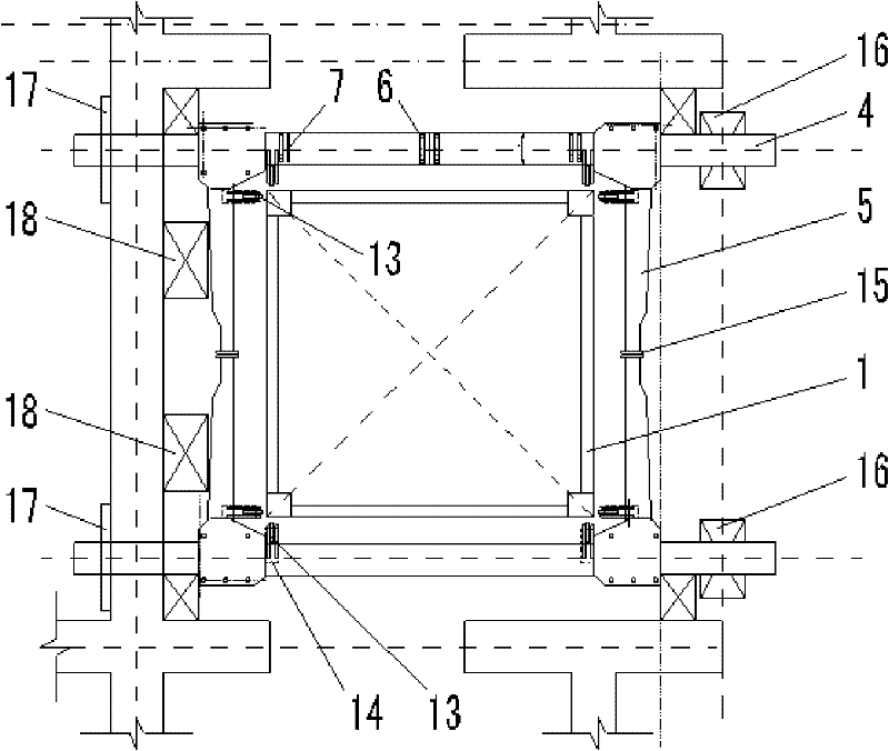 Self-climbing tower crane