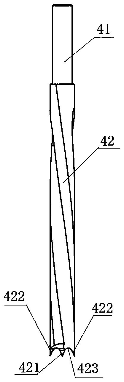 Drill bit for processing thin flexible material