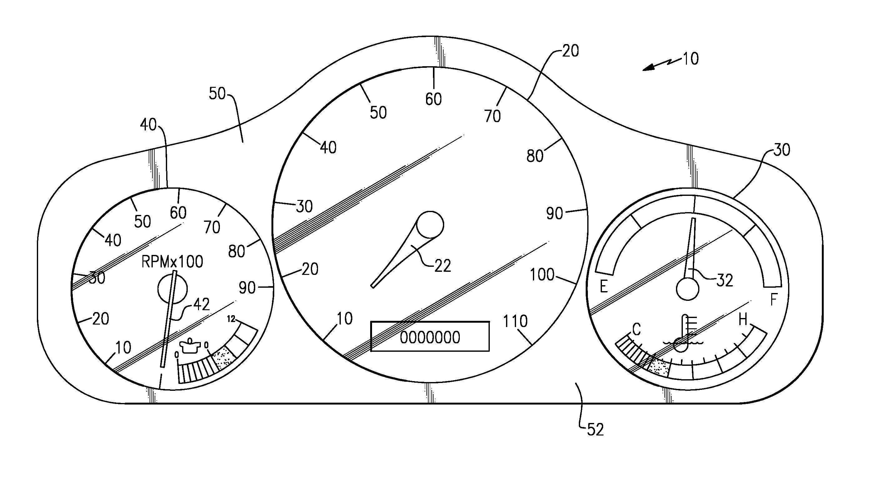 Illuminated instrument cluster