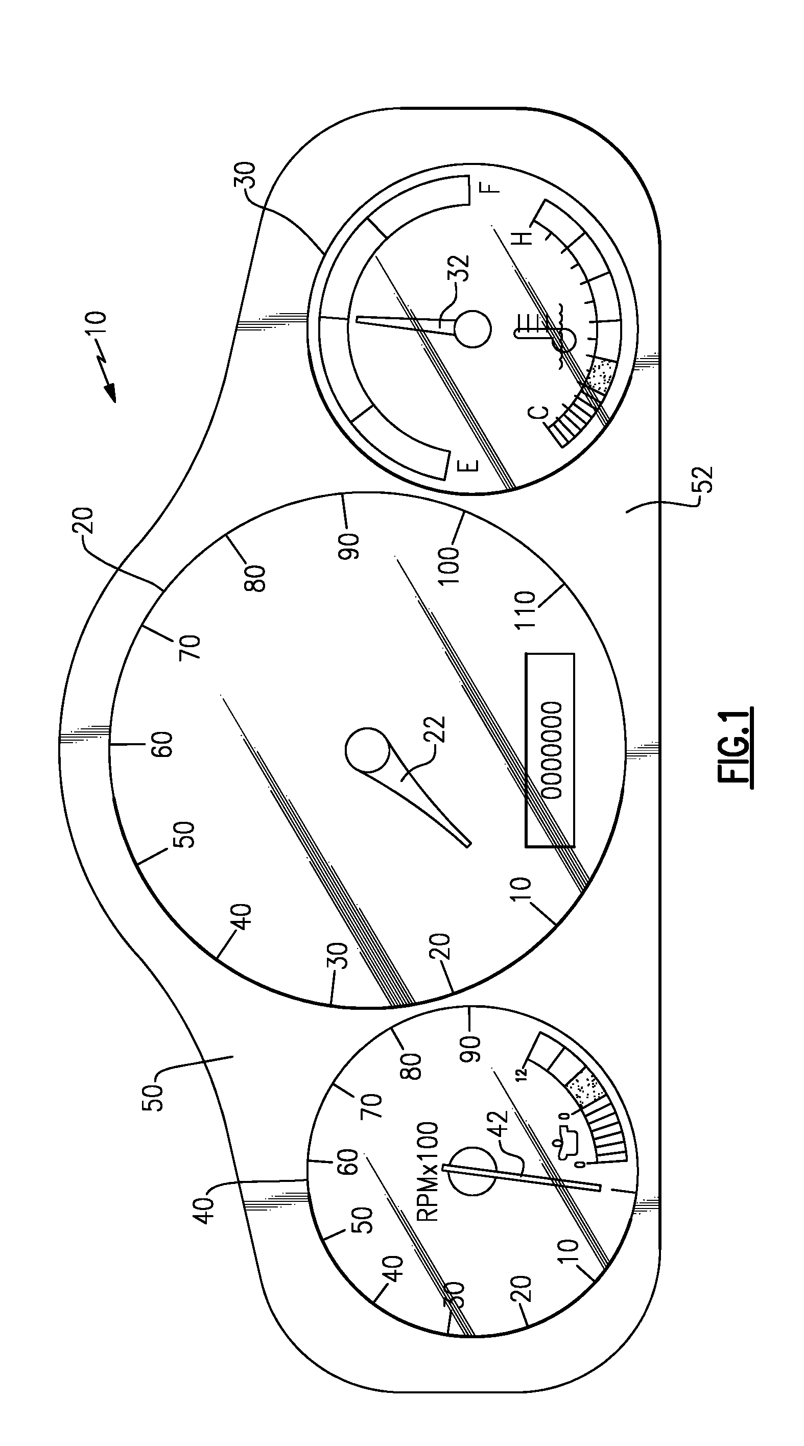 Illuminated instrument cluster