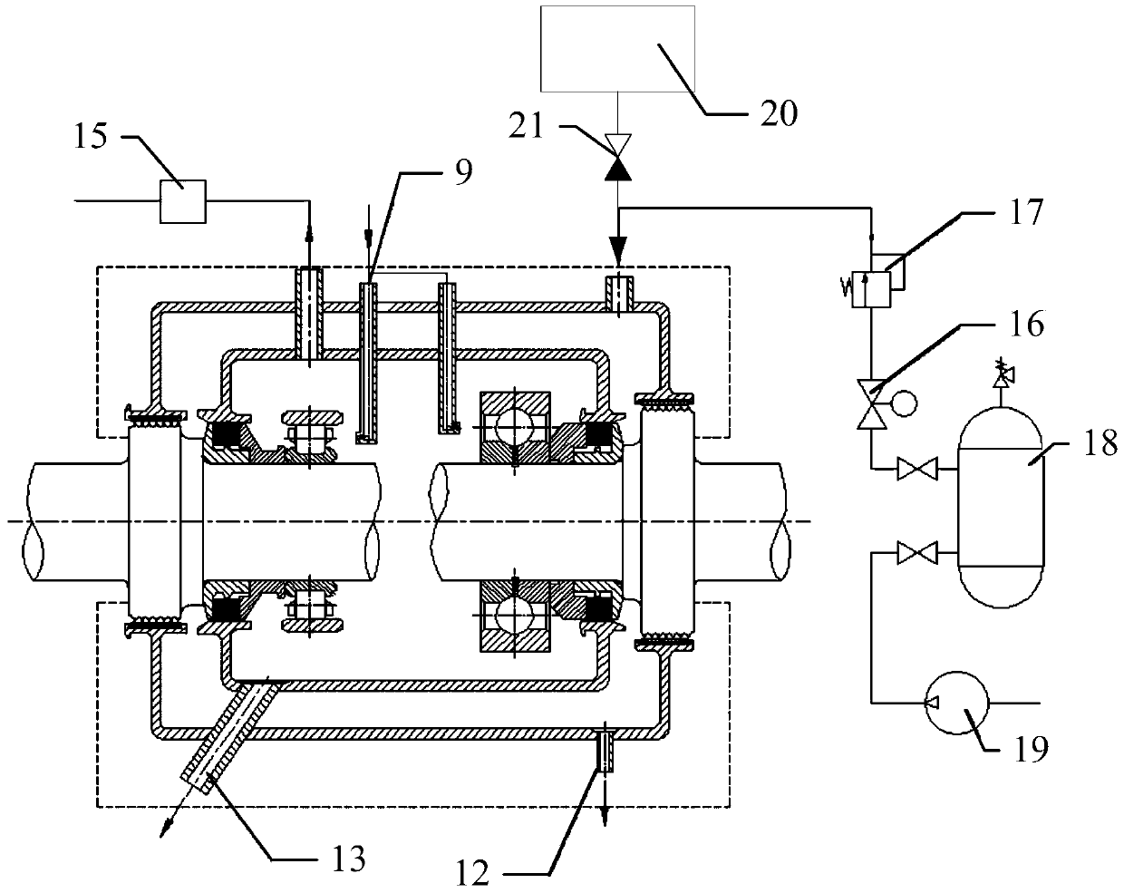 Sealing system for reducing leakage of lubricating oil of gas turbine