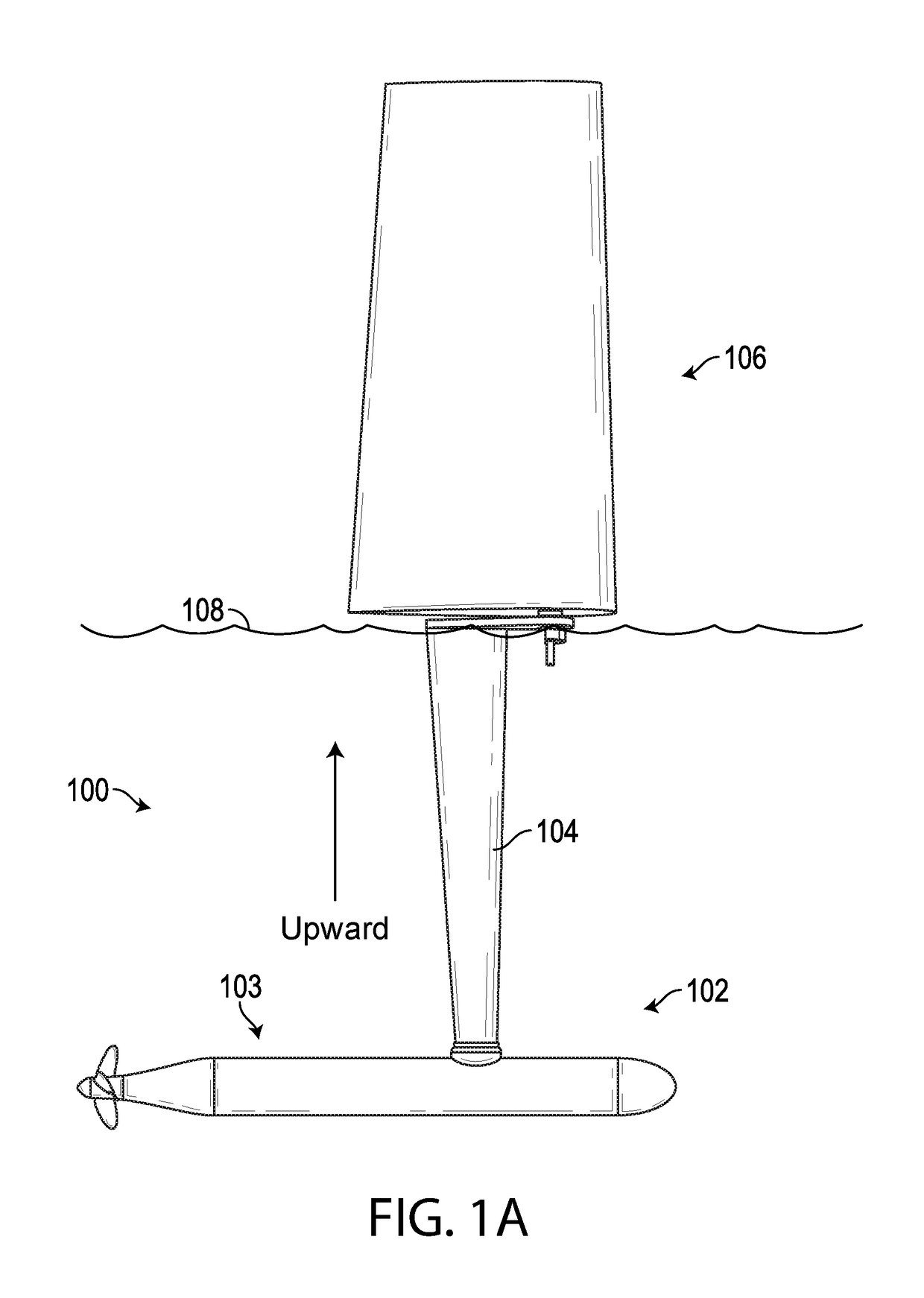 Submerged sailing vessel