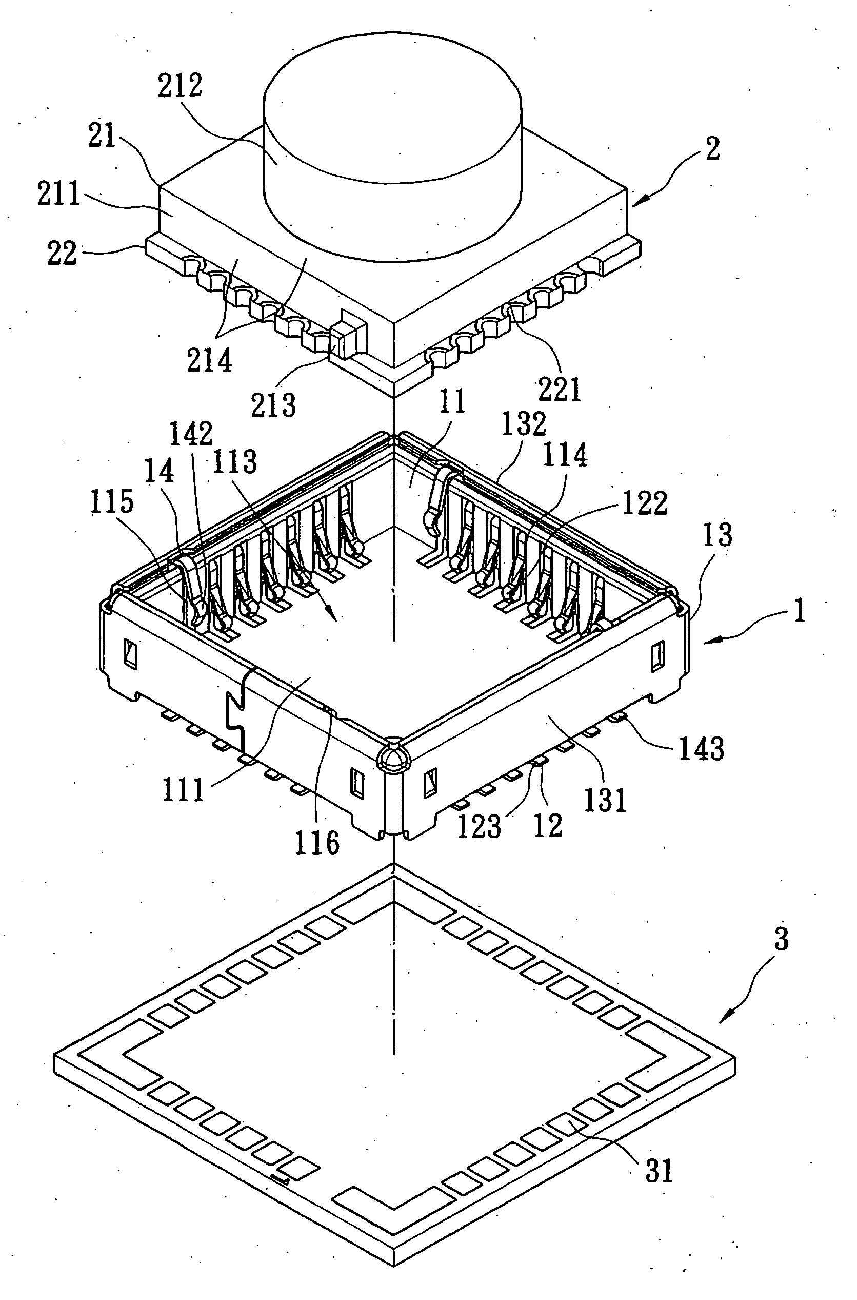 Camera module connector