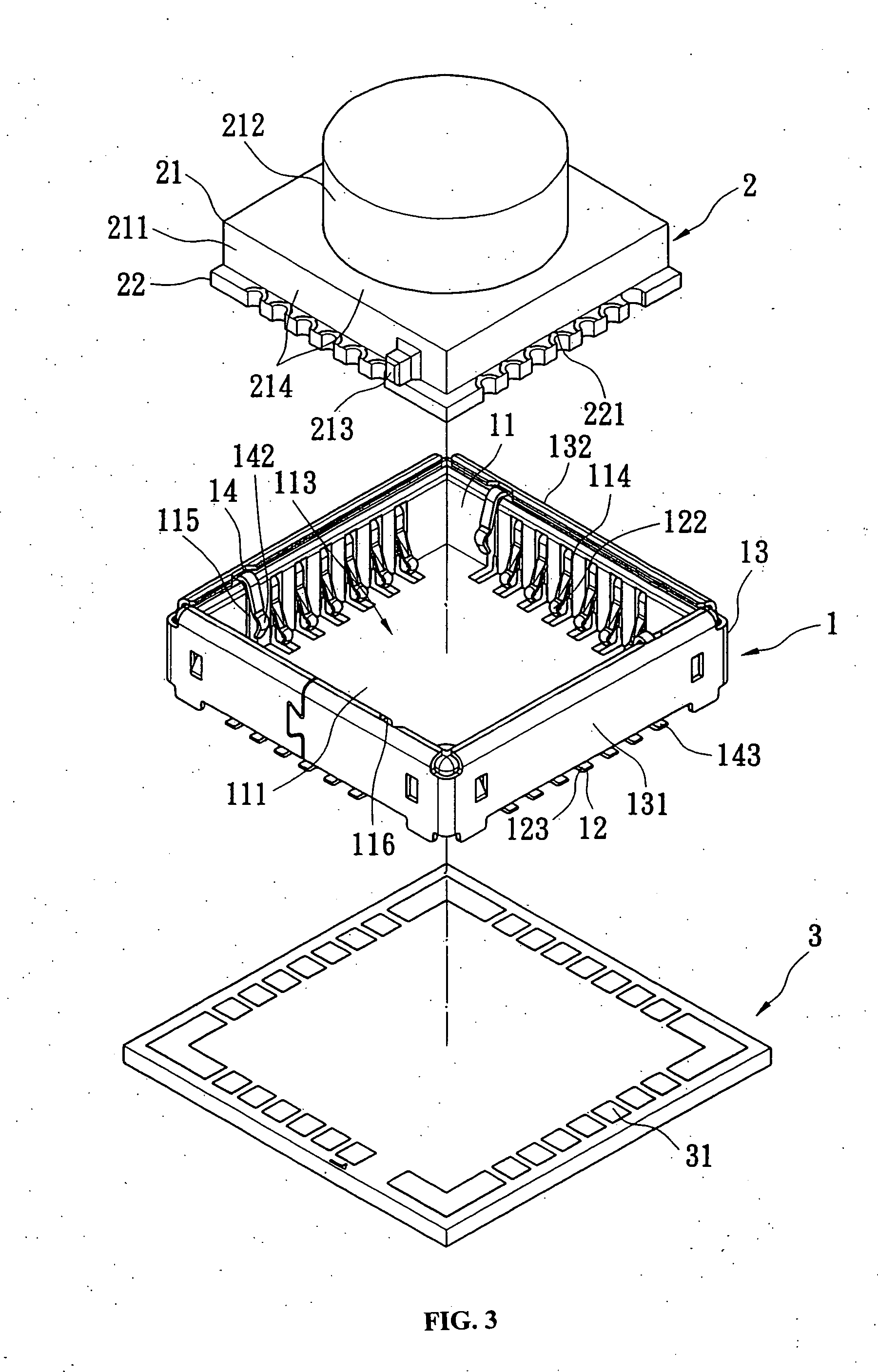 Camera module connector