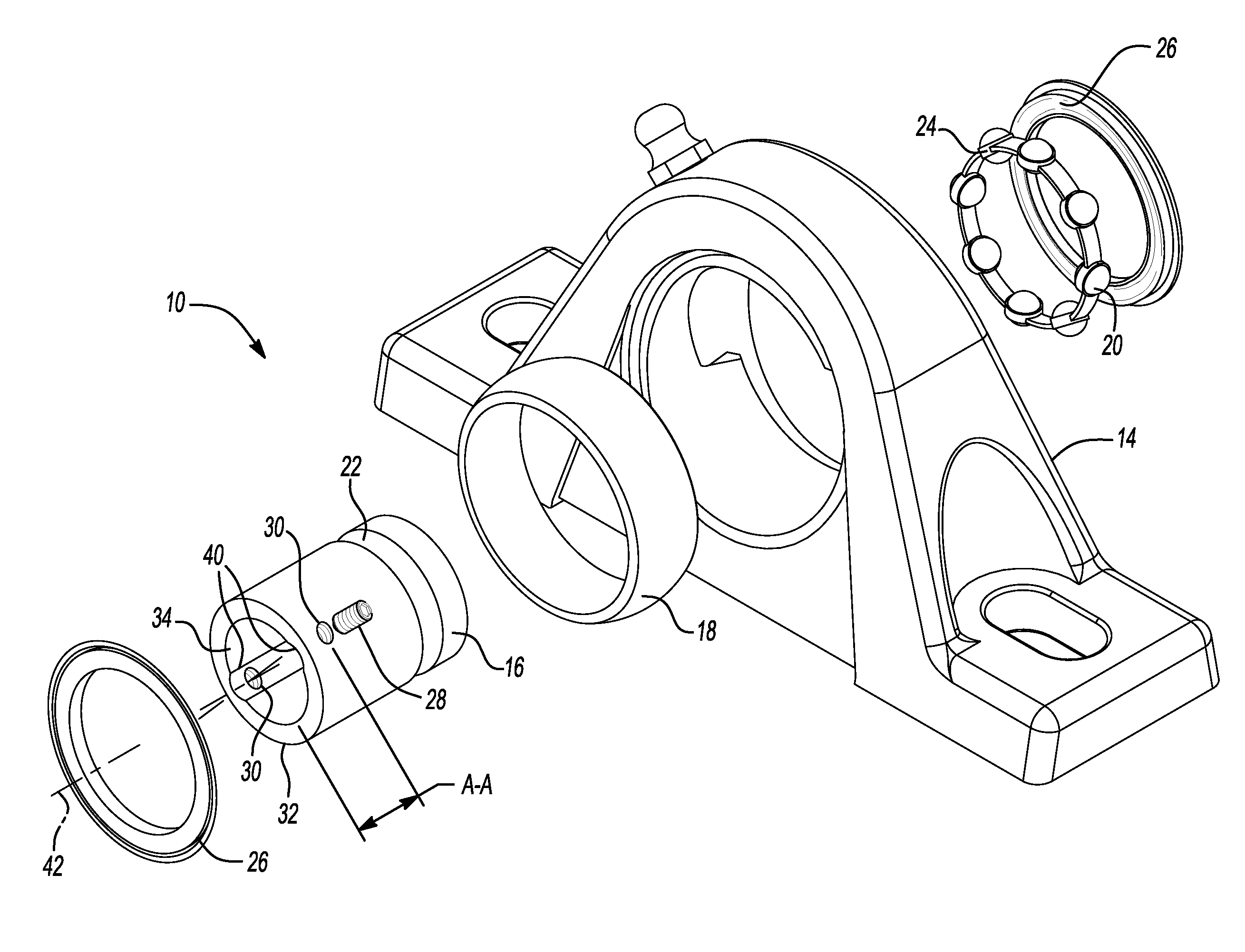 Burr resistant fastener-mounted bearing assembly