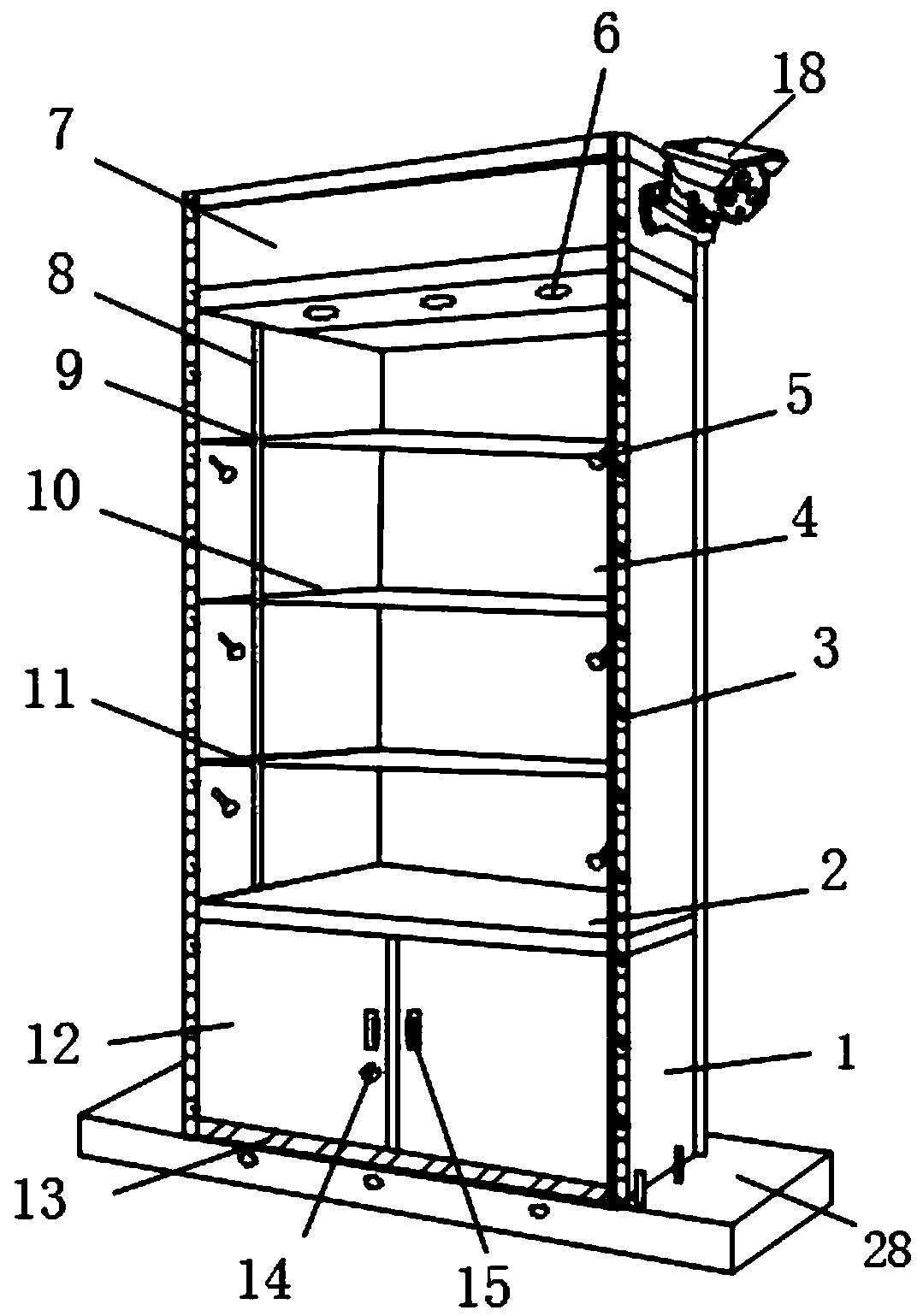 Display rack provided with stable base structure