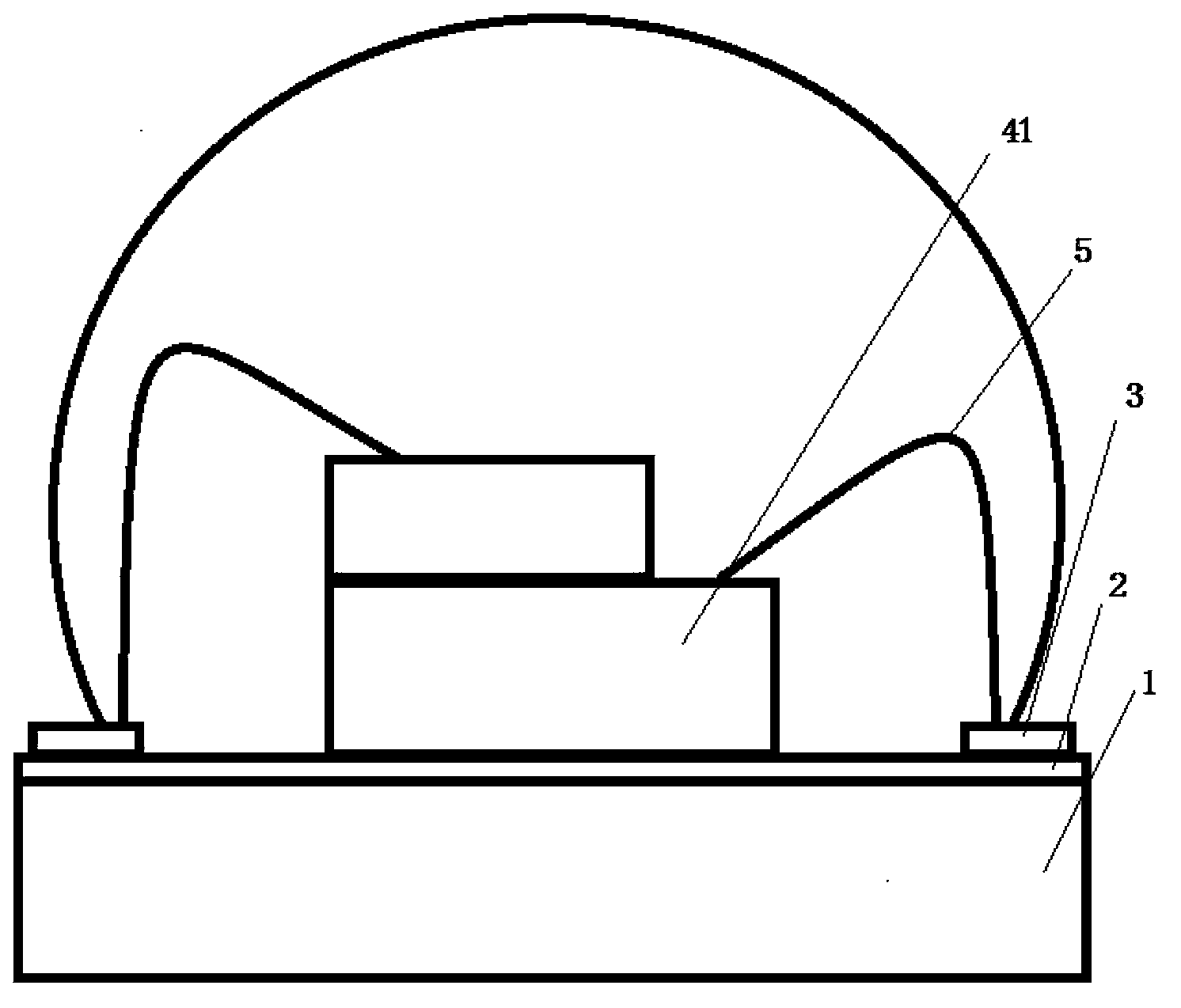 Light-emitting diode (LED) packaged on basis of AlSiC composite substrate