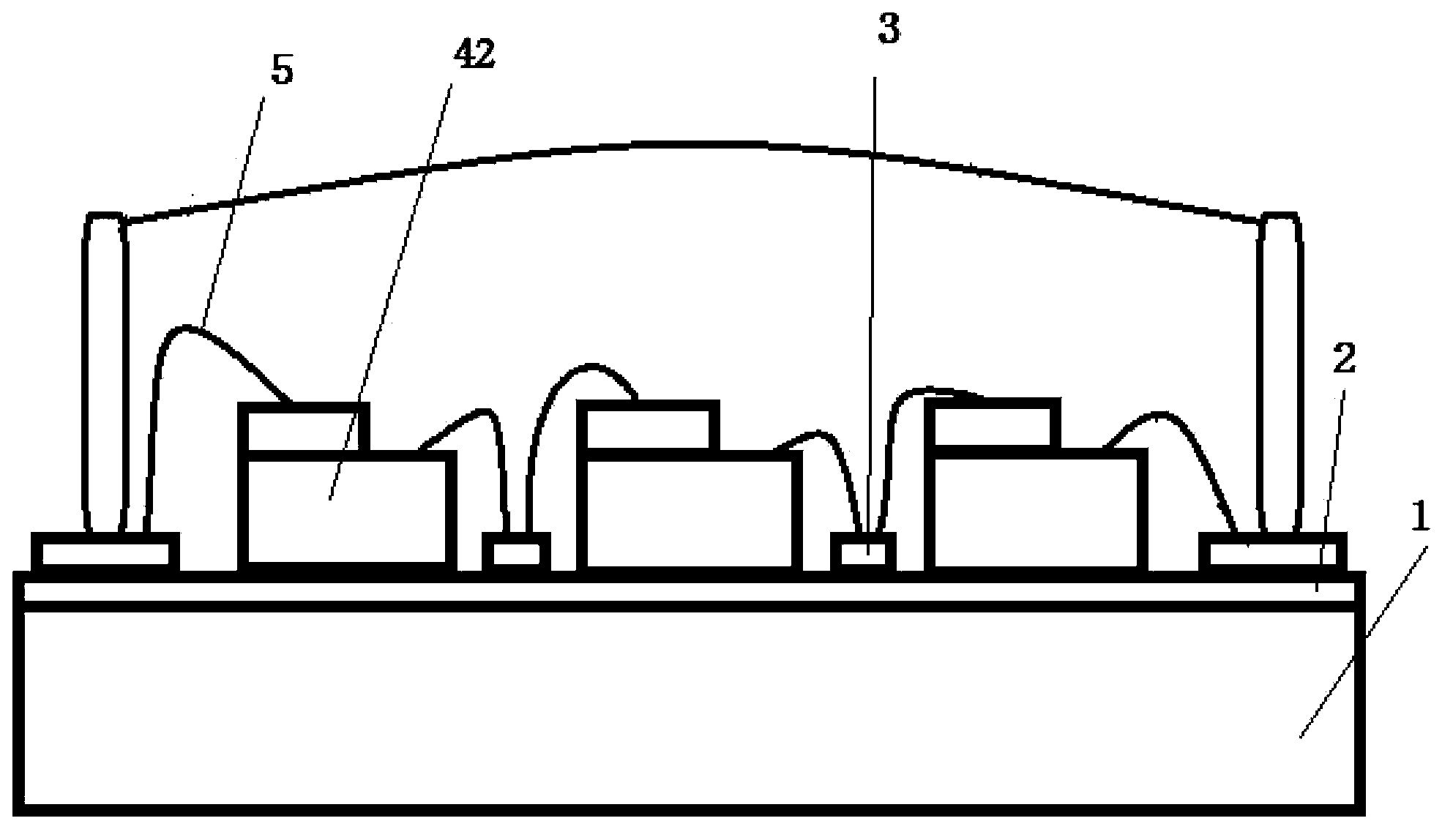 Light-emitting diode (LED) packaged on basis of AlSiC composite substrate