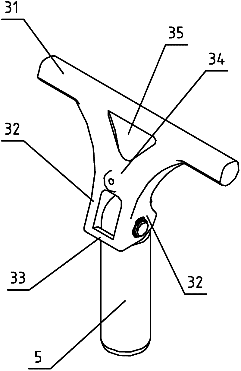 Hanger limiting mechanism for locking device of digging end movable arm of loader digger