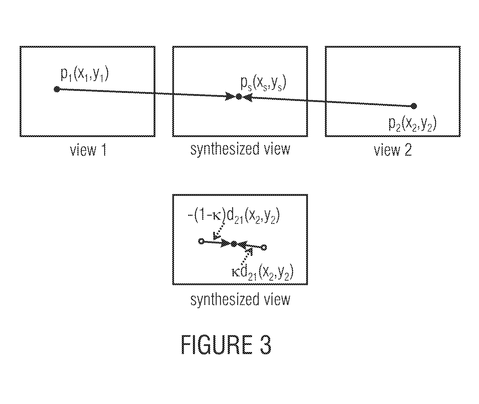 Hybrid video coding supporting intermediate view synthesis