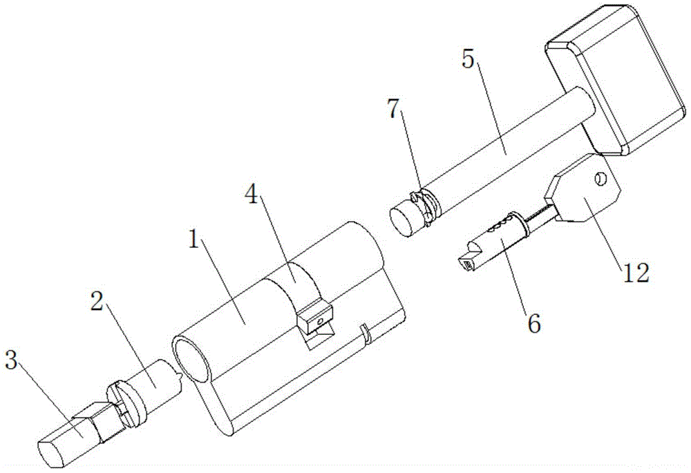 An electronic remote control lock head with emergency opening function