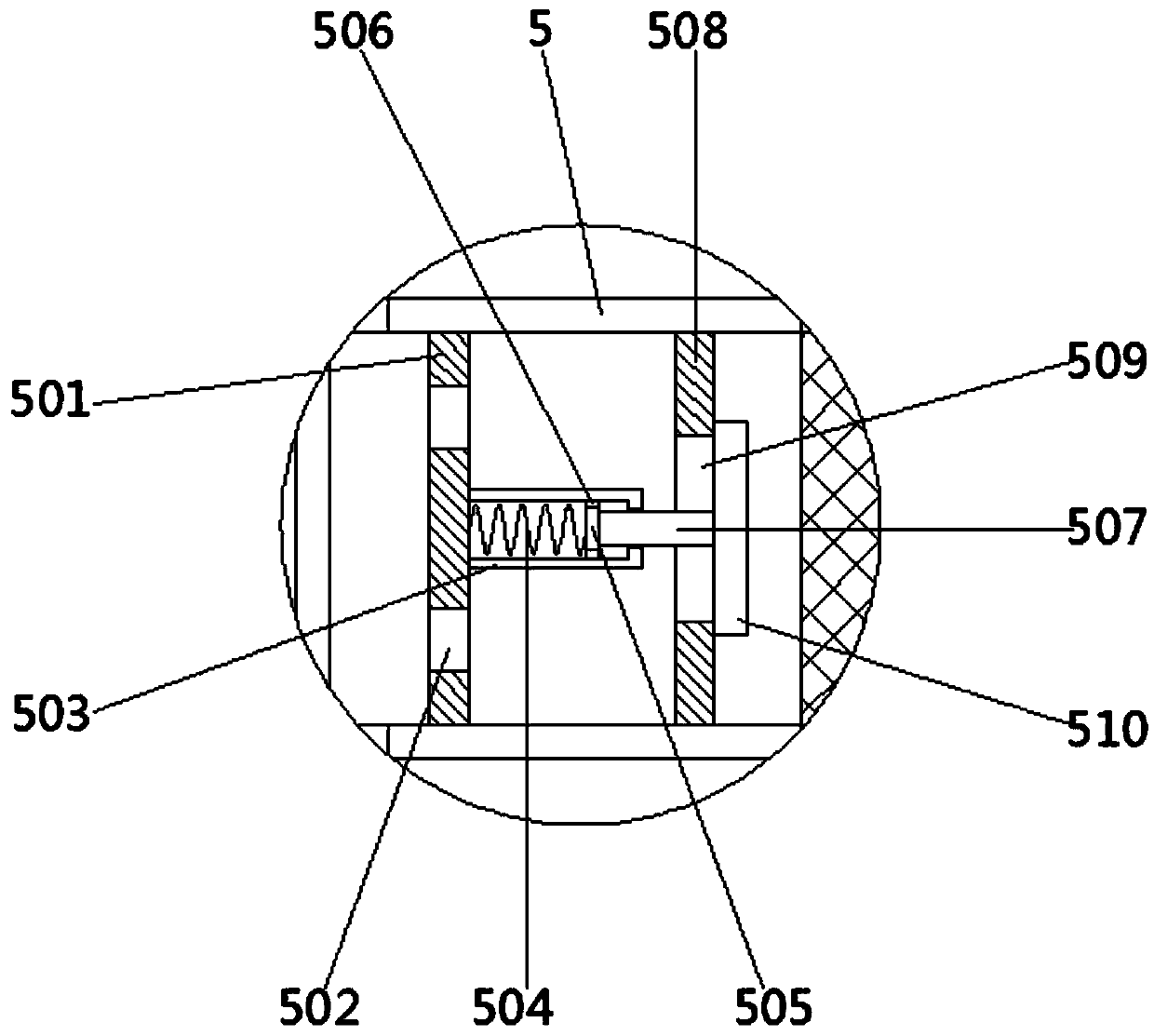 Continuous waterproofing and drainage device for two-channel water conservancy project construction