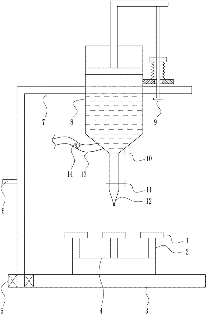 Gluing device for leather shoe manufacturing