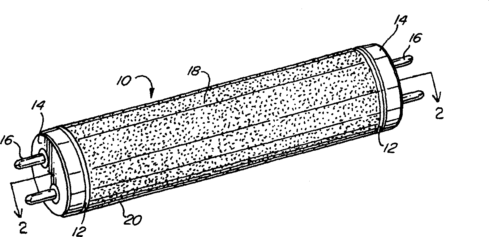 Quartz gas discharge lamp providing photocatalytic oxidation