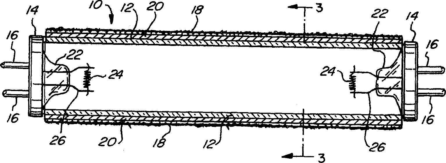 Quartz gas discharge lamp providing photocatalytic oxidation